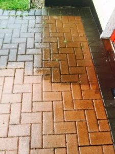 Power Wash Garden Service Before - Aqua Cleaning Sligo